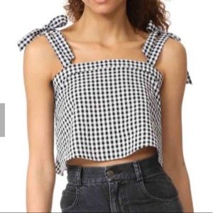 Madewell Gingham Crop Top